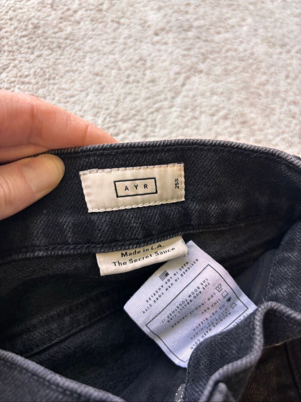 AYR The secret sauce straight leg jeans Sz 25S, $260 G4 - Picture 4 of 12